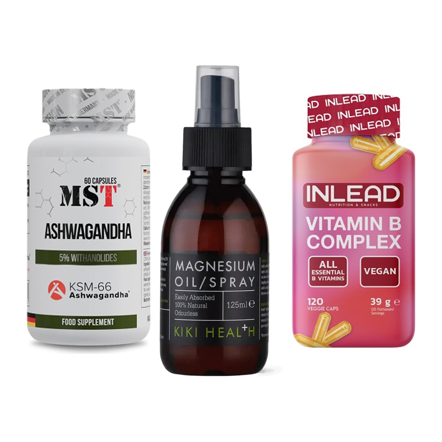 Stress & Balance: MST Ashwagandha + KIKI Health + INLEAD Vitamin – alle enthaltenen Artikel