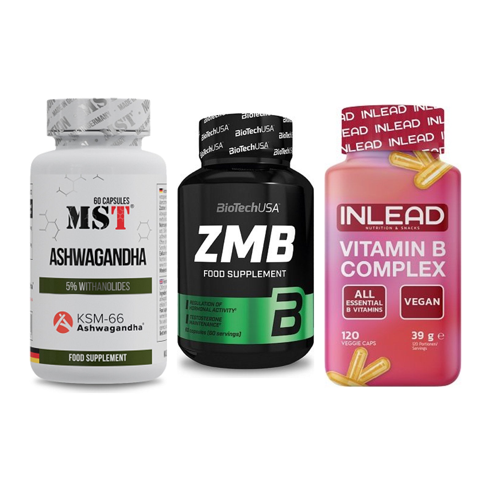 Stress & Balance: MST Ashwagandha + BioTech ZMB + INLEAD Vitamin – alle enthaltenen Artikel