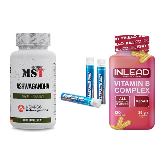 Stress & Balance: MST Ashwagandha + Body Attack + INLEAD Vitamin – alle enthaltenen Artikel