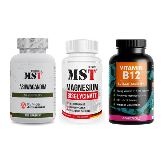 Stress & Balance: MST Ashwagandha + MST Magnesium + ProFuel Vitamin – alle enthaltenen Artikel