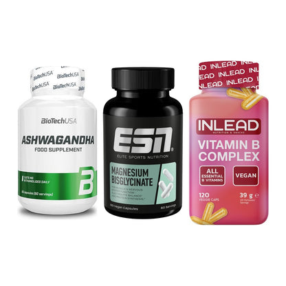 Stress & Balance: BioTech Ashwaga + ESN Magnesium + INLEAD Vitamin – alle enthaltenen Artikel