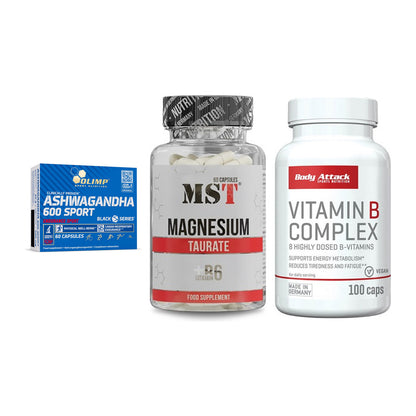 Stress & Balance: Olimp Ashwagand + MST Magnesium + Body Attack – alle enthaltenen Artikel