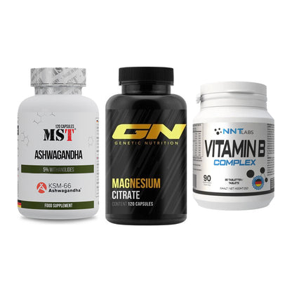 Stress & Balance: MST Ashwagandha + GN Magnesium + NNT Vitamin B – alle enthaltenen Artikel