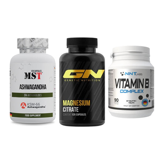 Stress & Balance: MST Ashwagandha + GN Magnesium + NNT Vitamin B – alle enthaltenen Artikel