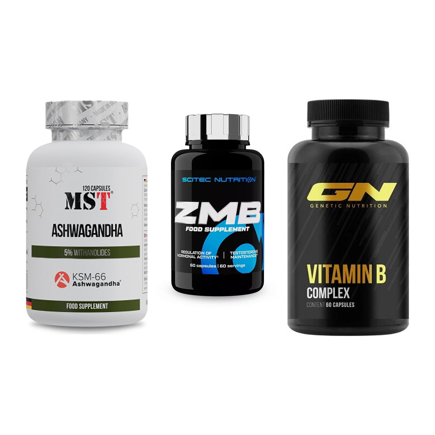 Stress & Balance: MST Ashwagandha + Scitec ZMB + GN Vitamin – alle enthaltenen Artikel