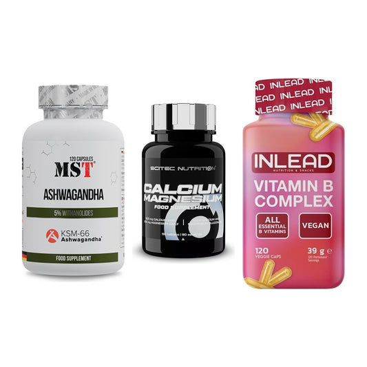 Stress & Balance: MST Ashwagandha + Scitec Calcium + INLEAD Vitamin – alle enthaltenen Artikel