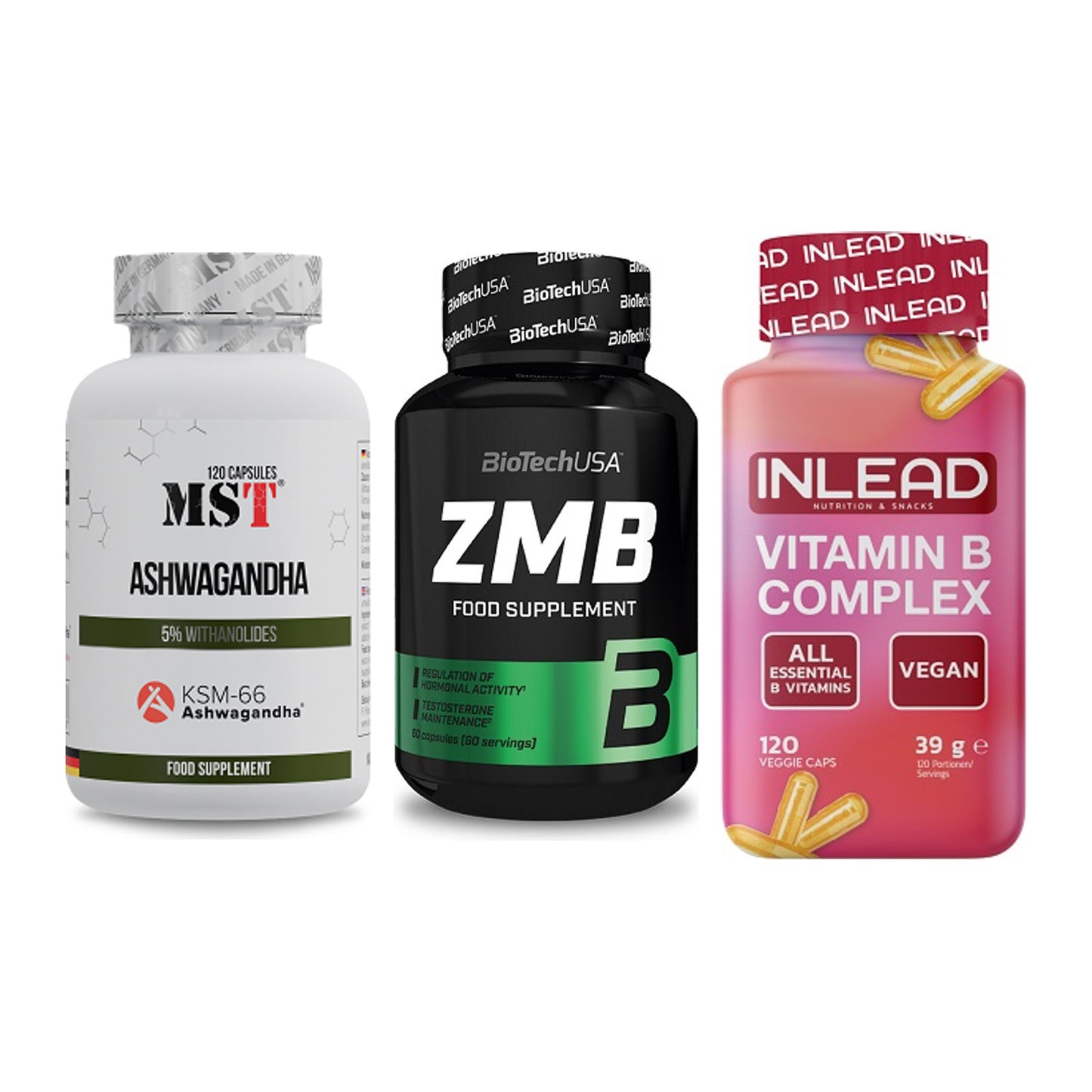 Stress & Balance: MST Ashwagandha + BioTech ZMB + INLEAD Vitamin – alle enthaltenen Artikel