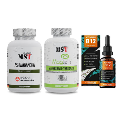Stress & Balance: MST Ashwagandha + MST Magnesium + ProFuel Vitamin – alle enthaltenen Artikel