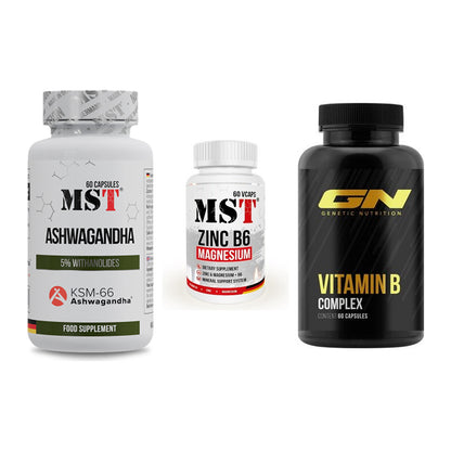Stress & Balance: MST Ashwagandha + MST Zinc + GN Vitamin – alle enthaltenen Artikel