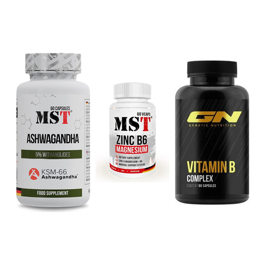 Stress & Balance: MST Ashwagandha + MST Zinc + GN Vitamin – alle enthaltenen Artikel