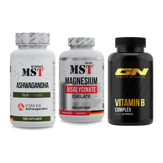 Stress & Balance: MST Ashwagandha + MST Magnesium + GN Vitamin – alle enthaltenen Artikel