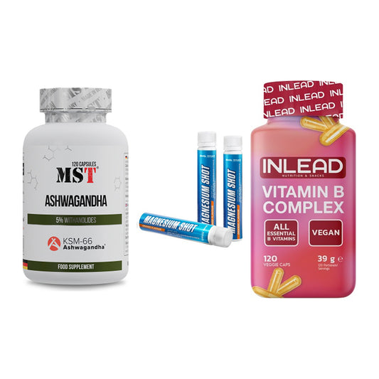 Stress & Balance: MST Ashwagandha + Body Attack + INLEAD Vitamin – alle enthaltenen Artikel