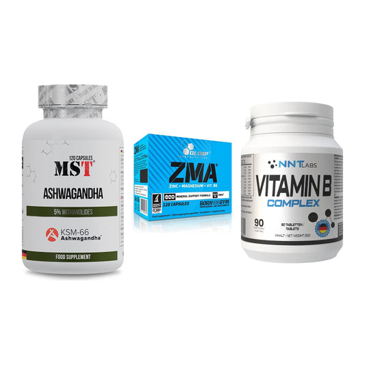 Stress & Balance: MST Ashwagandha + Olimp ZMA + NNT Vitamin B – alle enthaltenen Artikel