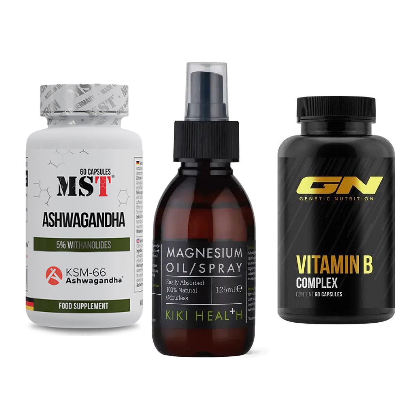 Stress & Balance: MST Ashwagandha + KIKI Health + GN Vitamin – alle enthaltenen Artikel