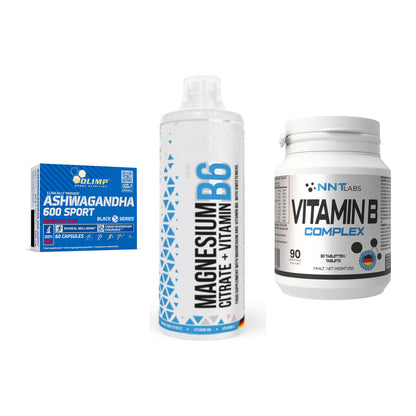 Stress & Balance: Olimp Ashwagand + MST Magnesium + NNT Vitamin B – alle enthaltenen Artikel
