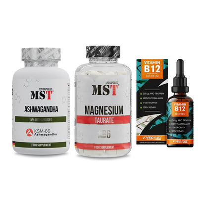 Stress & Balance: MST Ashwagandha + MST Magnesium + ProFuel Vitamin – alle enthaltenen Artikel