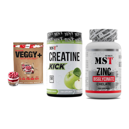 Pflanzliches Set: Sinob VEGGY + MST Creatine + MST Zinc – alle enthaltenen Artikel