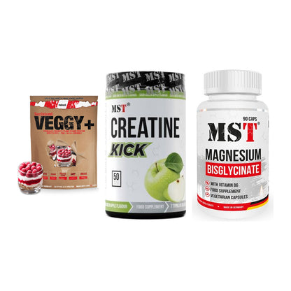 Pflanzliches Set: Sinob VEGGY + MST Creatine + MST Magnesium – alle enthaltenen Artikel