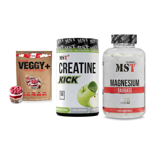 Pflanzliches Set: Sinob VEGGY + MST Creatine + MST Magnesium – alle enthaltenen Artikel