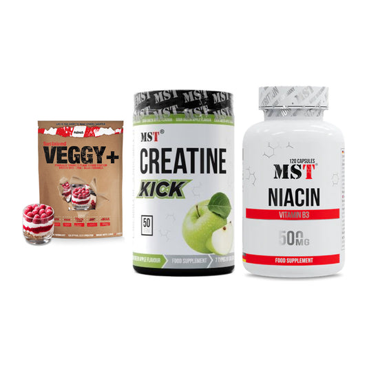 Pflanzliches Set: Sinob VEGGY + MST Creatine + MST Niacin – alle enthaltenen Artikel