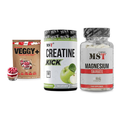 Pflanzliches Set: Sinob VEGGY + MST Creatine + MST Magnesium – alle enthaltenen Artikel