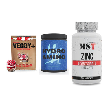 Pflanzliches Set: Sinob VEGGY + Nanosupps Hydro + MST Zinc – alle enthaltenen Artikel