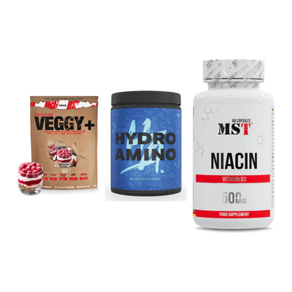Pflanzliches Set: Sinob VEGGY + Nanosupps Hydro + MST Niacin – alle enthaltenen Artikel