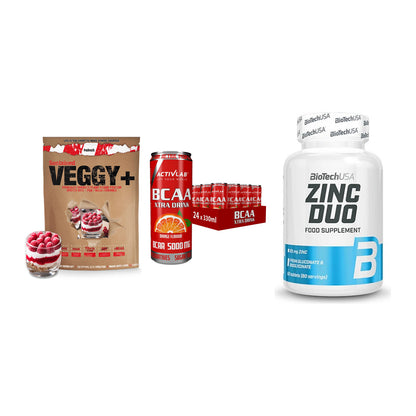 Pflanzliches Set: Sinob VEGGY + Activlab BCAA + BioTech Zinc – alle enthaltenen Artikel