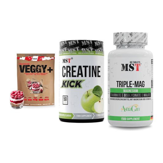 Pflanzliches Set: Sinob VEGGY + MST Creatine + MST Tripple Mag – alle enthaltenen Artikel
