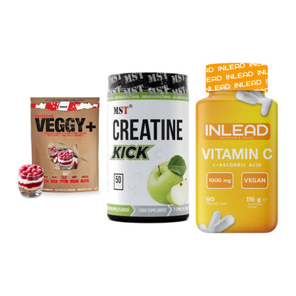 Pflanzliches Set: Sinob VEGGY + MST Creatine + INLEAD Vitamin – alle enthaltenen Artikel