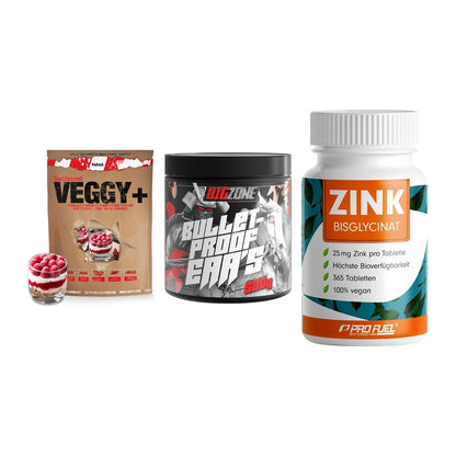 Pflanzliches Set: Sinob VEGGY + Big Zone + ProFuel Zink – alle enthaltenen Artikel