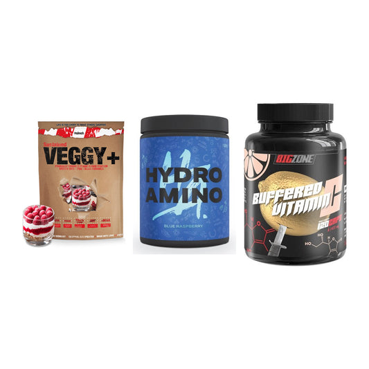 Pflanzliches Set: Sinob VEGGY + Nanosupps Hydro + Big Zone – alle enthaltenen Artikel