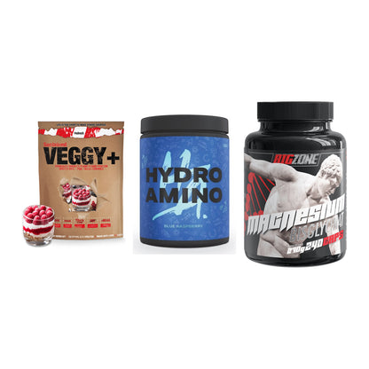 Pflanzliches Set: Sinob VEGGY + Nanosupps Hydro + Big Zone – alle enthaltenen Artikel