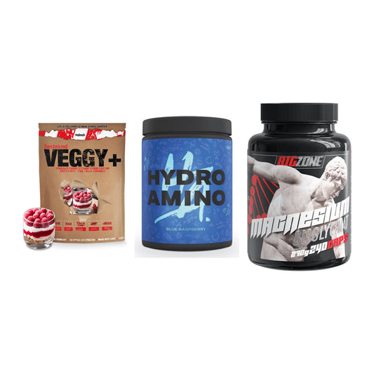 Pflanzliches Set: Sinob VEGGY + Nanosupps Hydro + Big Zone – alle enthaltenen Artikel