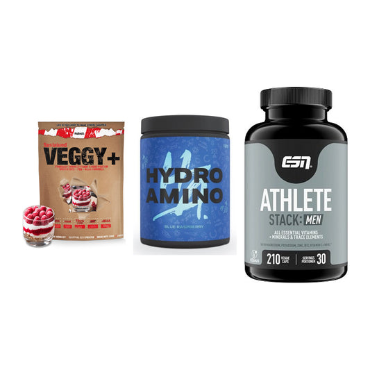 Pflanzliches Set: Sinob VEGGY + Nanosupps Hydro + ESN Athlete – alle enthaltenen Artikel