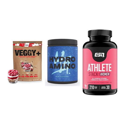 Pflanzliches Set: Sinob VEGGY + Nanosupps Hydro + ESN Athlete – alle enthaltenen Artikel