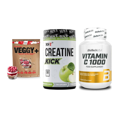 Pflanzliches Set: Sinob VEGGY + MST Creatine + BioTech Vitamin – alle enthaltenen Artikel