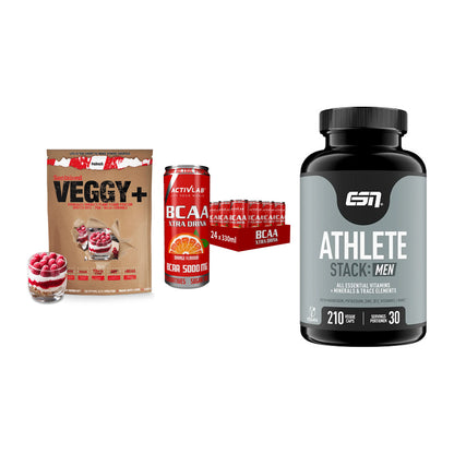 Pflanzliches Set: Sinob VEGGY + Activlab BCAA + ESN Athlete – alle enthaltenen Artikel