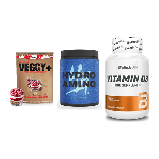 Pflanzliches Set: Sinob VEGGY + Nanosupps Hydro + BioTech Vitamin – alle enthaltenen Artikel