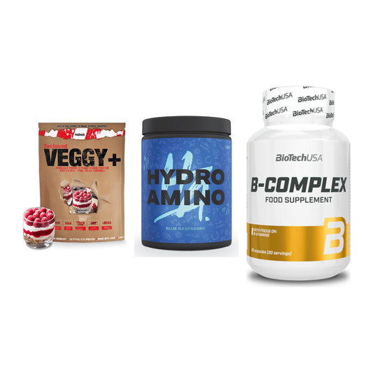 Pflanzliches Set: Sinob VEGGY + Nanosupps Hydro + BioTech B – alle enthaltenen Artikel