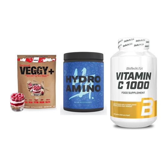 Pflanzliches Set: Sinob VEGGY + Nanosupps Hydro + BioTech Vitamin – alle enthaltenen Artikel