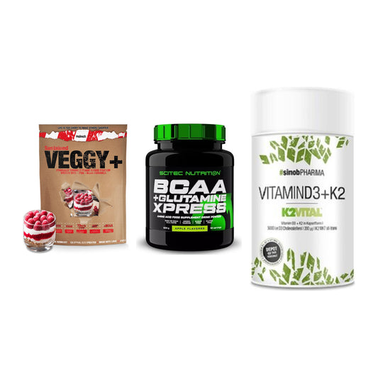 Pflanzliches Set: Sinob VEGGY + Scitec BCAA + Sinob Vitamin – alle enthaltenen Artikel