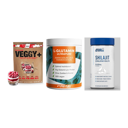 Pflanzliches Set: Sinob VEGGY + ProFuel Glutami + Applied Nutriti – alle enthaltenen Artikel