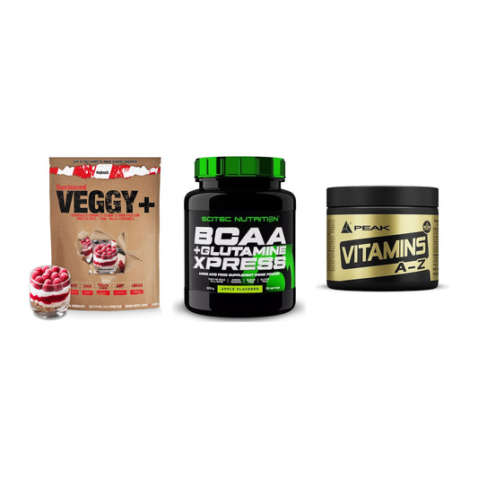 Pflanzliches Set: Sinob VEGGY + Scitec BCAA + Peak Vitamin – alle enthaltenen Artikel