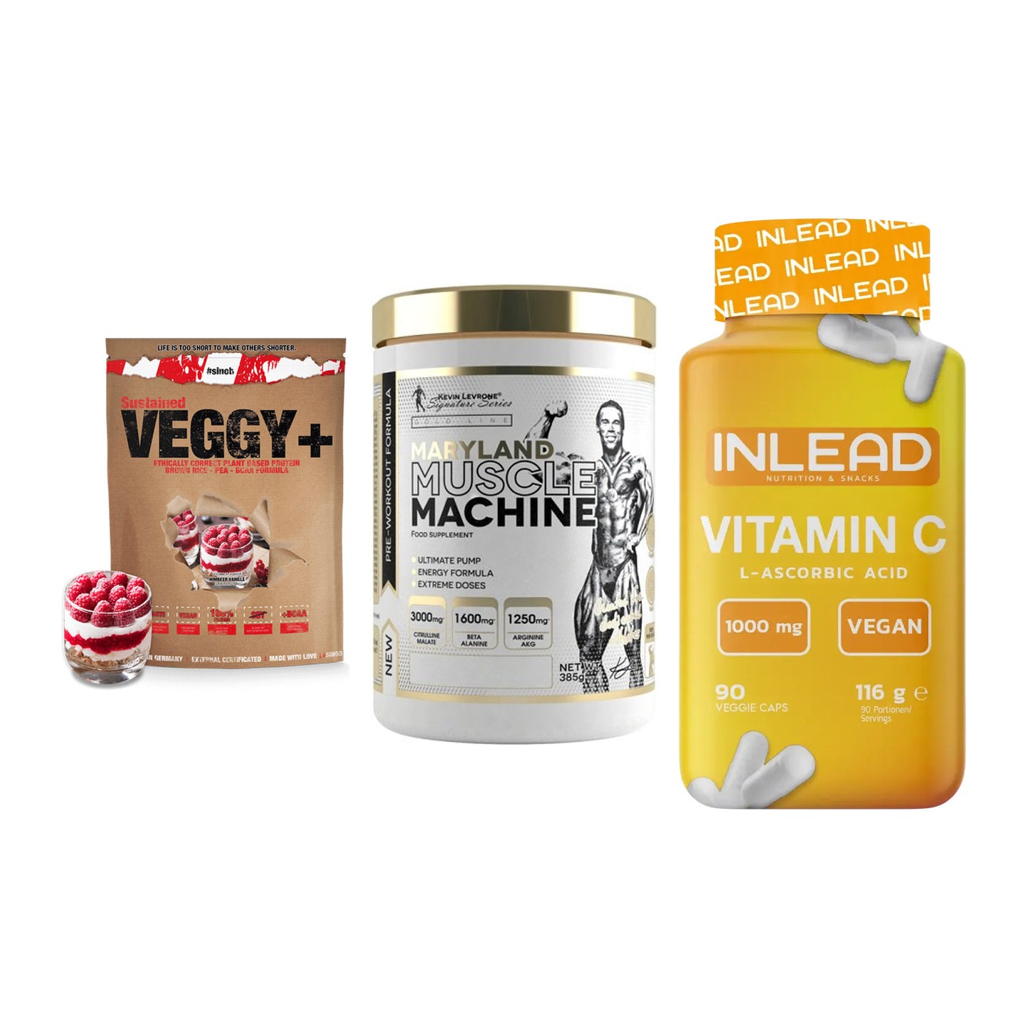 Pflanzliches Set: Sinob VEGGY + Kevin Levrone + INLEAD Vitamin – alle enthaltenen Artikel