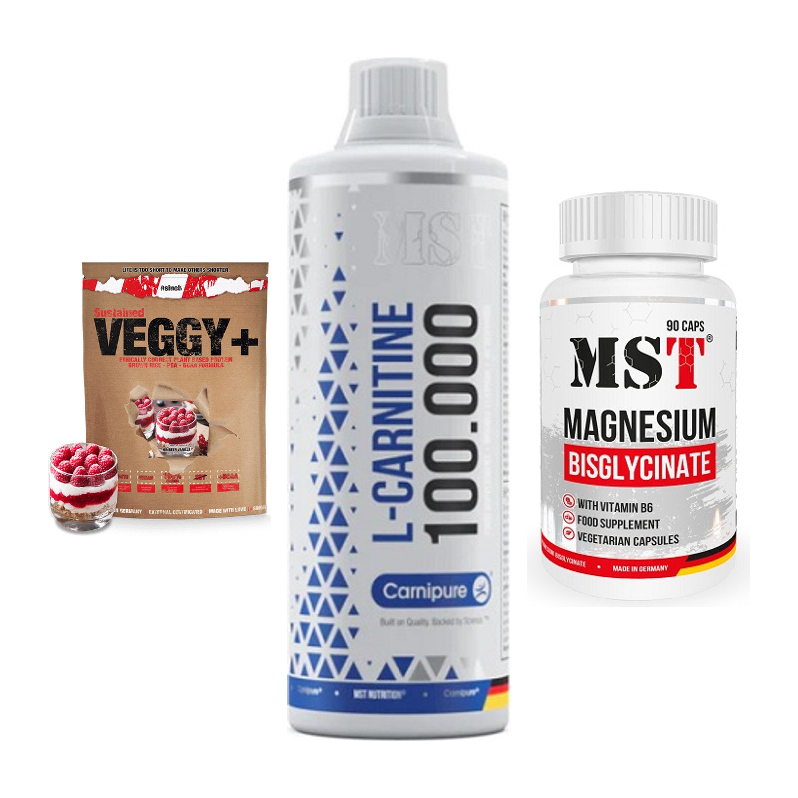 Pflanzliches Set: Sinob VEGGY + MST L-Carnitine + MST Magnesium – alle enthaltenen Artikel