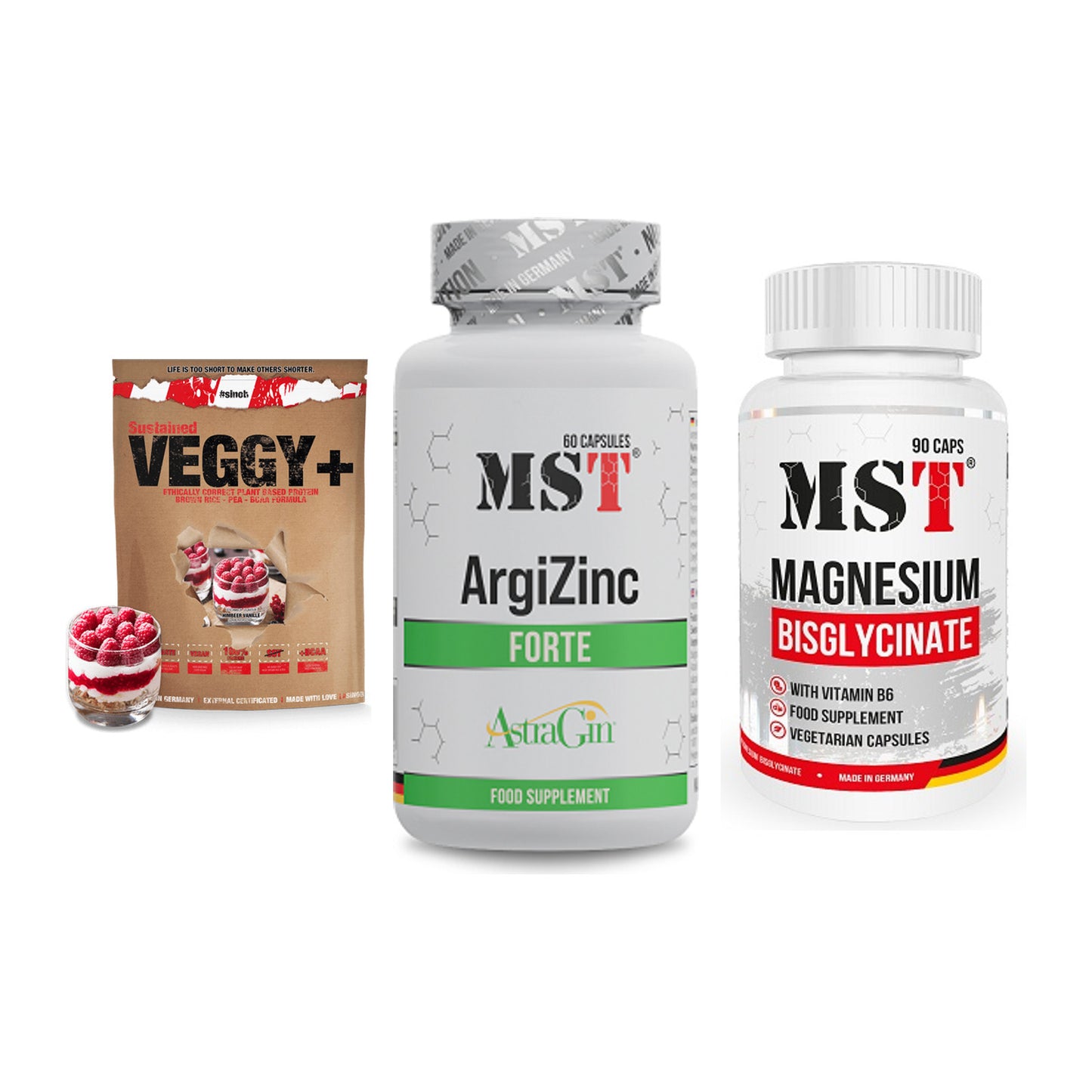 Pflanzliches Set: Sinob VEGGY + MST ArgiZinc + MST Magnesium – alle enthaltenen Artikel