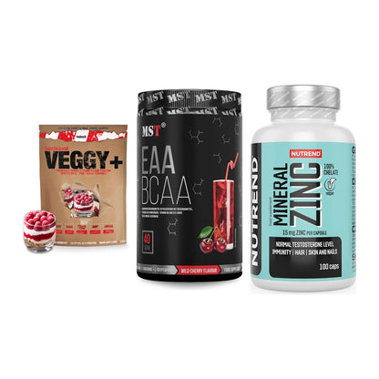 Pflanzliches Set: Sinob VEGGY + MST EAA & BCAA + Nutrend Zinc – alle enthaltenen Artikel