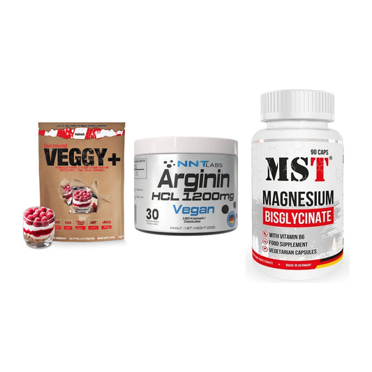 Pflanzliches Set: Sinob VEGGY + NNT Arginin HCL + MST Magnesium – alle enthaltenen Artikel