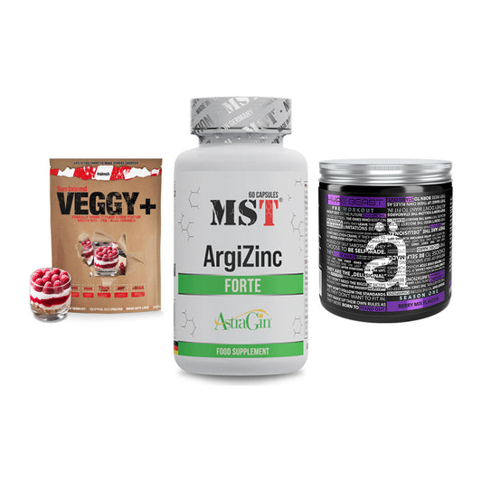 Pflanzliches Set: Sinob VEGGY + MST ArgiZinc + Nanosupps Hype – alle enthaltenen Artikel